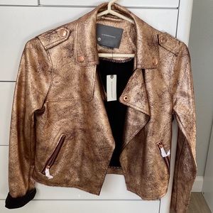 Anthropologie rose gold jacket